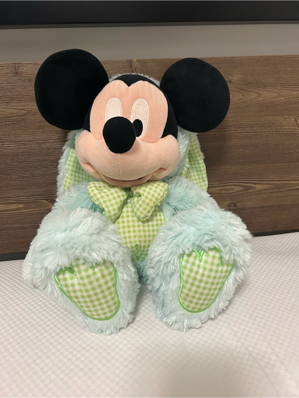 Disney Store Mickey Mouse Plush Easter Bunny Rabbit Stuffed Animal 16”